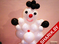 Новый Год, Снеговик из шаров подарок к Новому Году.